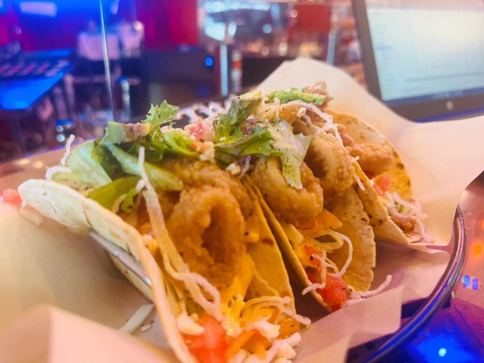 Calamari tacos at Rolling Chefs